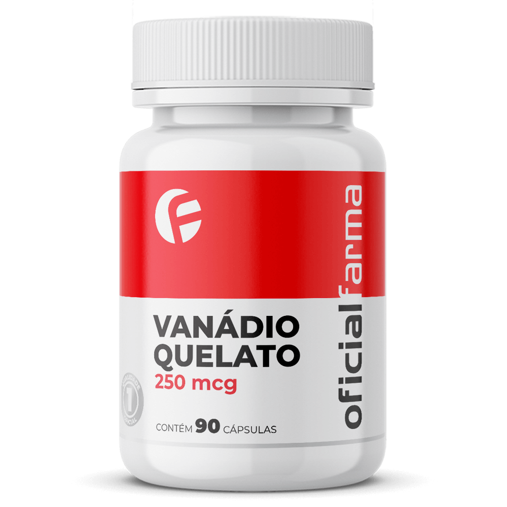 Vanádio Quelato 250mcg 90 Cápsulas