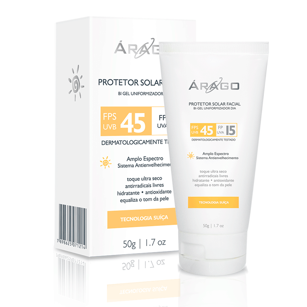 Protetor Solar  Bi-Gel Clareador Facial FPS45 50g