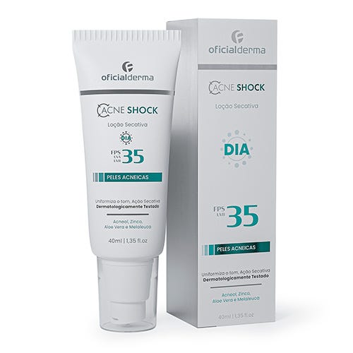 AcneShock Loção Secativa Tonalizante FPS 35 40mL