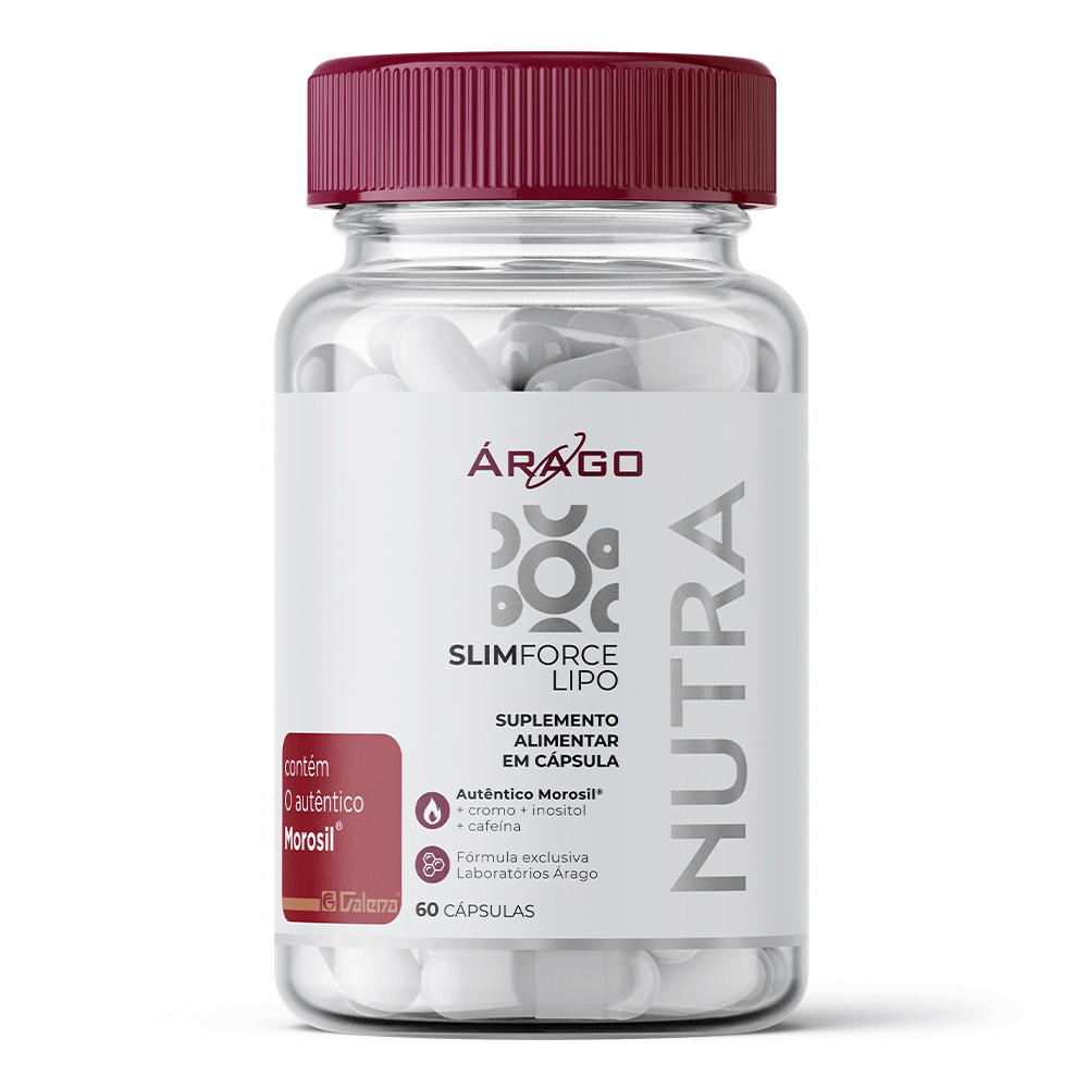 Árago Nutra Slim Force Lipo - Redutor de Medidas - 60 Cápsulas